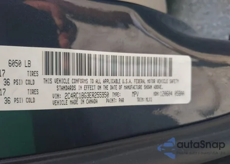 2014 Chrysler Town & Country Touring из США, поврежденный, VIN 2C4RC1BG3ER255950